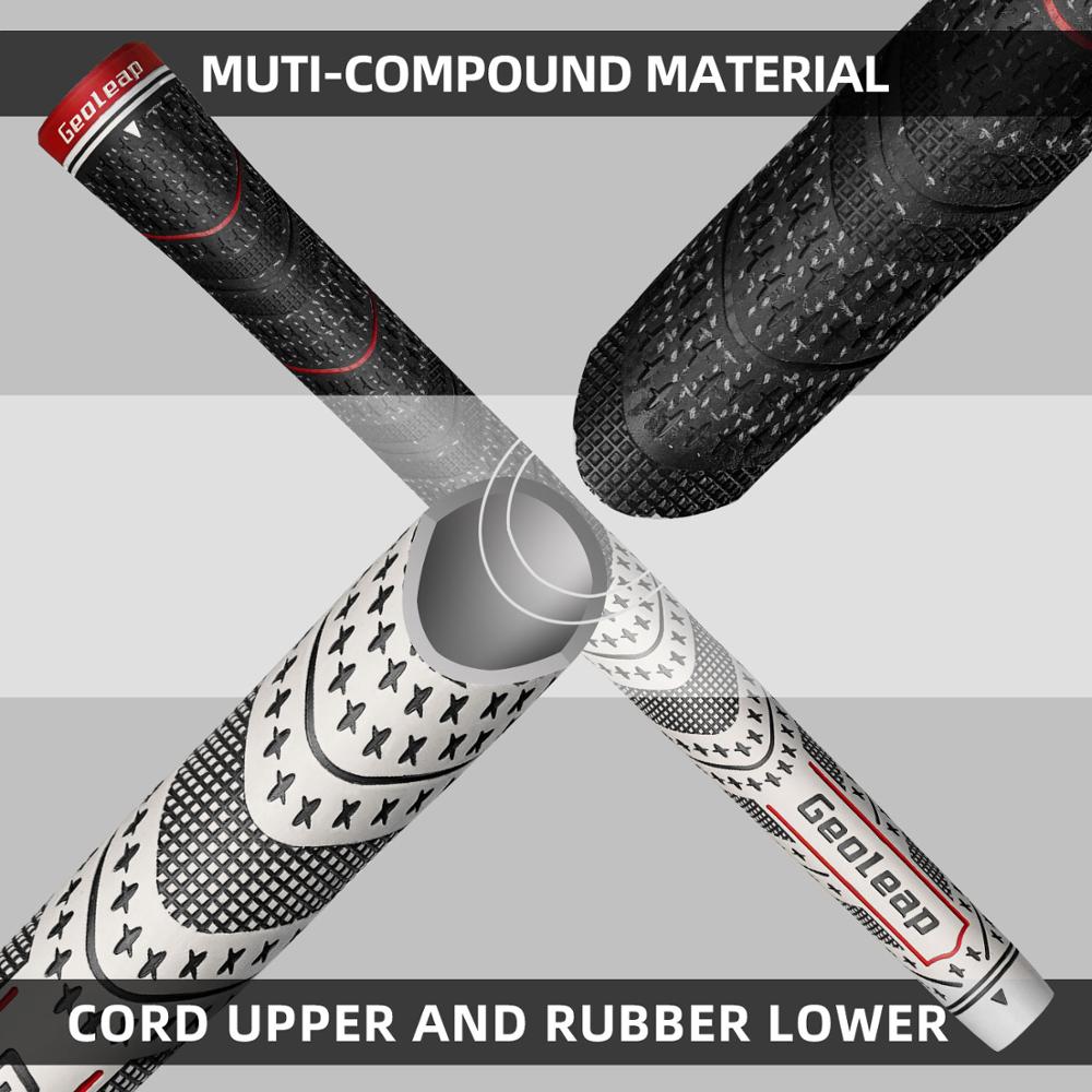 Geoleap Golf Grips 10pcs/Lot, Back Rib，Multi Compound  Hybrid Golf Club Grips, Standard, 7 Color. Fress Shipping