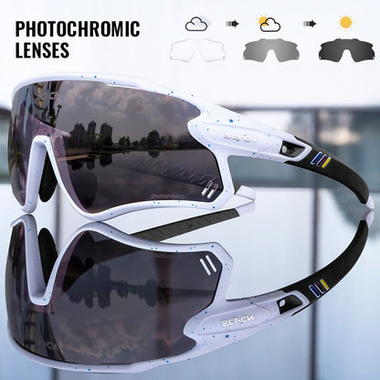 SCVCN Photochromic Bicycle Glasses Men’s Women Sports Runing Cycling Sunglasses UV400 Fishing Eyewear Mtb Bike Bicycle Goggles