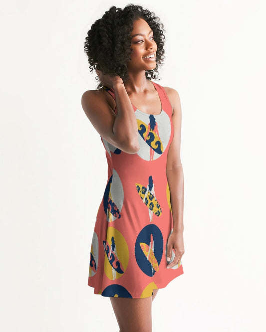 Women's Surfer Girl Casual and Fun Racerback Dress