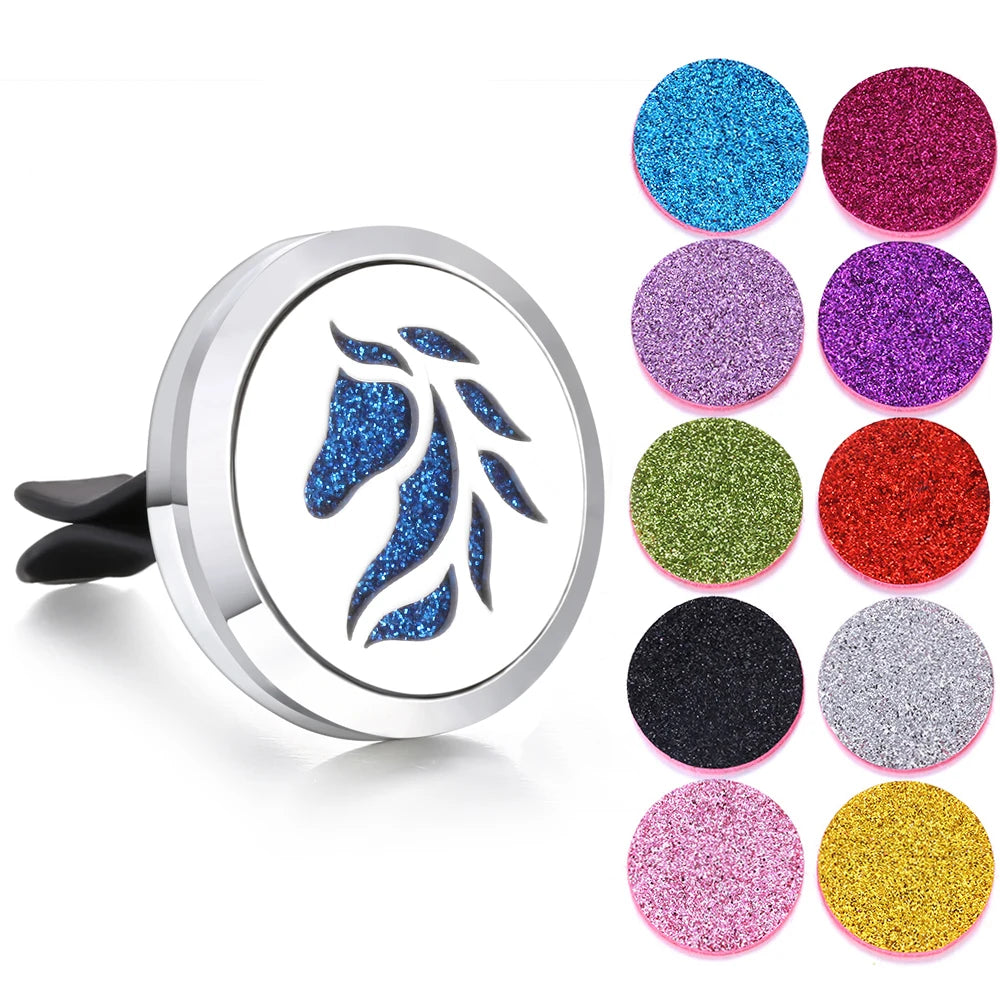 New Aromatherapy Jewelry Car Perfume Air Freshener Car Clip Tree of Life Aroma Essential Oil Diffuser Necklace Locket Pendants
