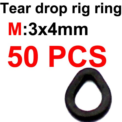 50PCS Carp Fishing Accessories Rig Rings Round Oval Tear Drop Hair Rig Blow Back Rig Micro Ring Terminal End Tackle Equipment