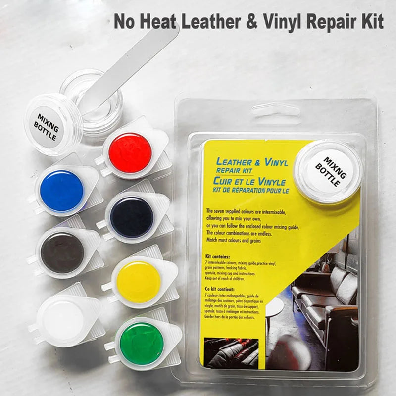 Leather Vinyl Repair Kit for Shoes Boots Car Seat Sofa Coats Holes Scratch Cracks Rips No Heat Liquid Leather Repair Tool