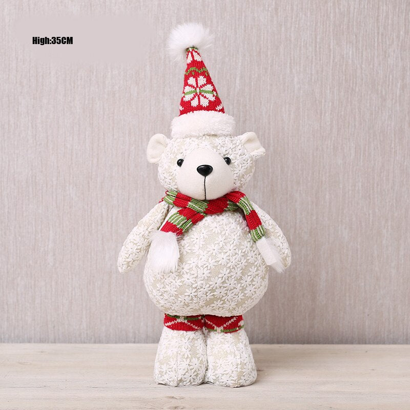 Santa Claus Snowman Alpaca Elk Christmas Decorations for Home New Year Christmas Doll Home Figures Ornaments Merry Christmas