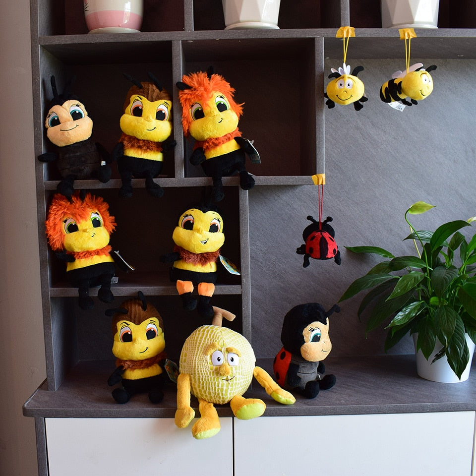 New Fruits Vegetables Banana Pear Brcoccoli  Watermelon Bee Ladybird Lemon Mushroom Pineapple Starwberry 9" Soft Plush Doll Toy