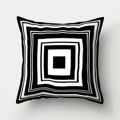 45x45cm Black White Geometric Cushion Cover Car Pillowcase Sofa Cushions Decorative Pillowcover Home Decor Pillow Cases