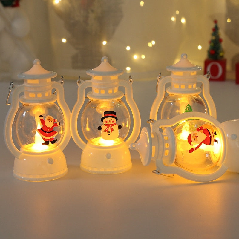Christmas Portable Small Oil Lamp Led Light Christmas Decorations for Home Christmas Ornament Xmas Navidad Natal New Year 2023