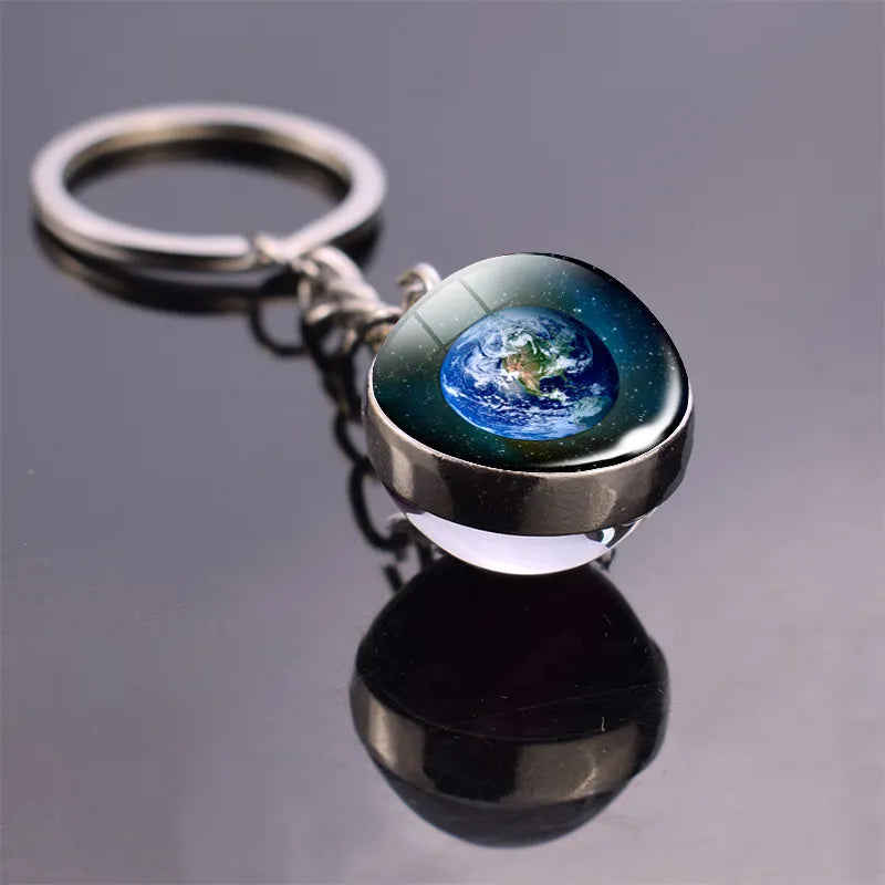 Vintage World Map Keychain Globe Earth Pendant Key Chain Americas Europe Australia Map Keychain Keyfob Christmas