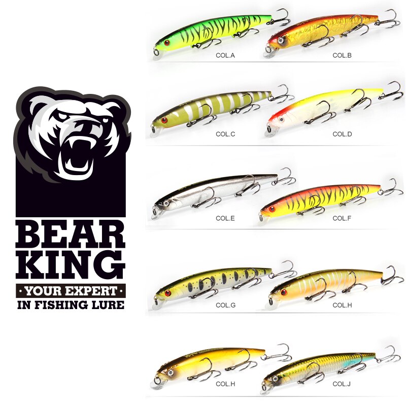 BEARKING 14cm 22g New Hot Fishing Gear Shone Lures Minnow Crank Tungsten Weight System Wobbler Bait Isca Artificial