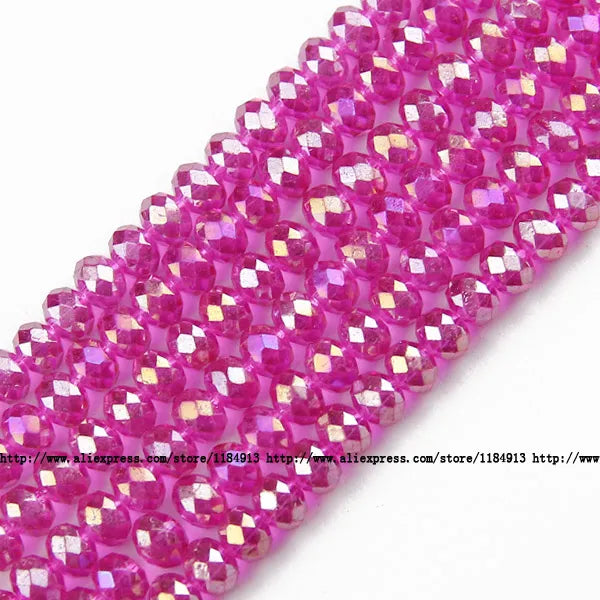 JHNBY Round Shape Upscale Austrian Crystal Beads High Quality 6mm 50pcs Loose Beads Rondelles Glass Ball Bracelet Jewelry DIY