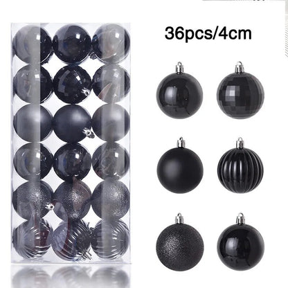 24/36pcs Christmas Balls Christmas Tree Ornament Hanging Pendent Xmas Decoration 2023 Christmas Ornaments Navidad 2024