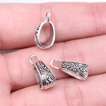 20pcs Connector Charms Bail Beads Antique Silver Color Bail Beads Charms Jewelry Findings DIY Bail Beads Charms Connector