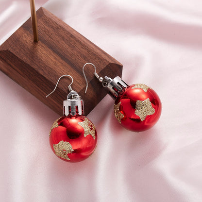 2023 New Fashion Christmas Earrings Creative Christmas Bulb Drop Earring for Women Christmas Colorful Ball Dangle Earrings