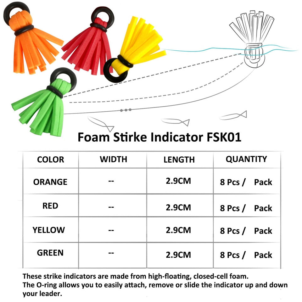 Maximumcatch Self-Adhesive Float Foam/Plastic Stick on/Tear Drop/Bobber/Tube Strike Indicator Fly Fishing Accessory