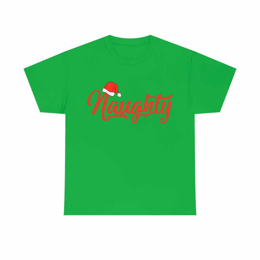 Naughty With Christmas Hat Tshirt