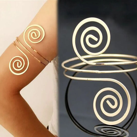 Arm Bracelet Adjustable Silver Gold Color Arm Cuff Bangle Pulseiras Bijoux Lover Bracelet Hip Hop Bangles for Women