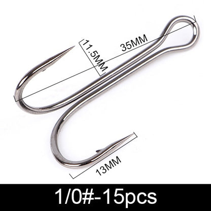 FTK Fishing Hook Baitholder Double Hook Bass Lure Holder Fly Tying Crank Hook Set Saltwater 10 Pcs/Lot Needle Fishhook 709