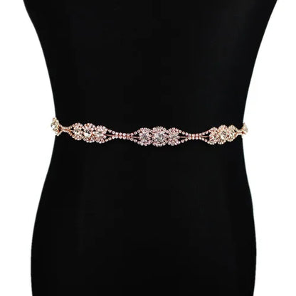 Handmade Silver Bridal Belt Rhinestone Waistband Applique for Evening Prom Dresses Wedding Decoration White Beige Sash Ribbon