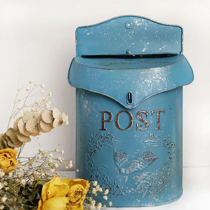 European Style Iron Retro Mailbox, Sealed Suggestion Box, Newspaper Mailbox, Wedding Garden Decoration Home Mailbox Post Box