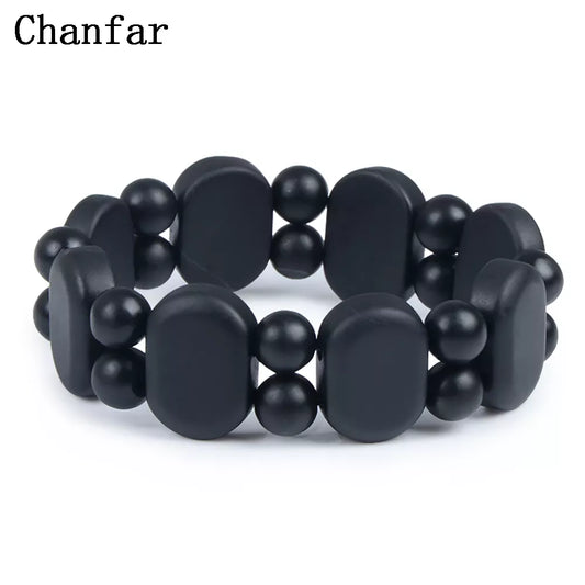 100% Quality Natural Black Bian Stone Bracelets Carve Black Bianshi Bracelets Jewelry for Women and  Men Bianshi Bracelets