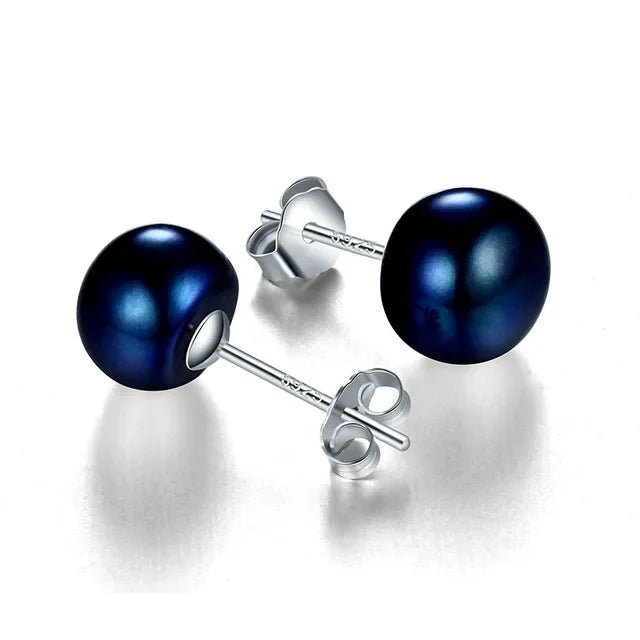 HENGSHENG Freshwater White Pearl Earrings Fashion Jewelry Silver Stud Earrings for Women Super Deal