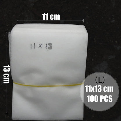 MUCIAKIE 100PCS Flat Fabric Nursery Grow Bags Biodegradable Growing Bags Eco-Friendly Ventilate Plant Root Protection Bags