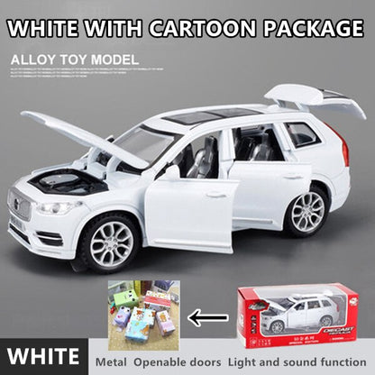 1:32 XC90 Diecast Cars Model Toy Openable Doors Pull Back Music Light Car Toys for Kids Children