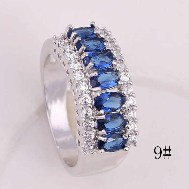 LXOEN 2022 Classic Semi-Precious Stone Stud Earrings for Women Silver Color Round Studs Ear Jewelry Brinco Bijoux