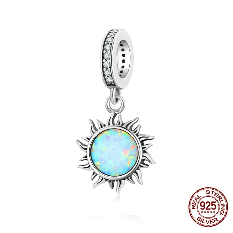 WOSTU 925 Sterling Silver Animal Cat Charm Pendant Heart Family Ladybug Bee Beads Fit Original Bracelet DIY Jewelry for Women