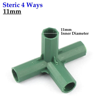 2pcs 11 16mm Plastic Gardening Pillar Connectors Vegetable Climbing Plants Brackets Trellis Awnings Pipe Pole Connect Joints