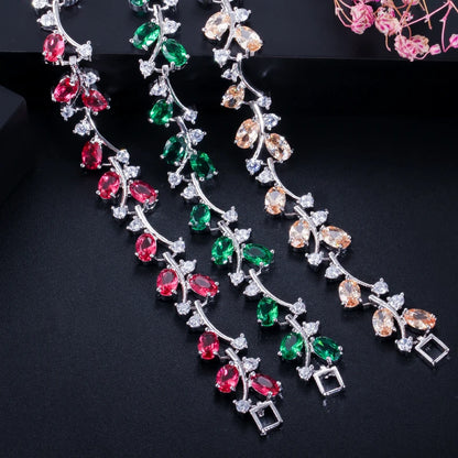 CWWZircons 6 Colors Options White Gold Color Handmade Austrian Crystal Rhinestone Purple Stones Bracelets Bangle for Women CB078
