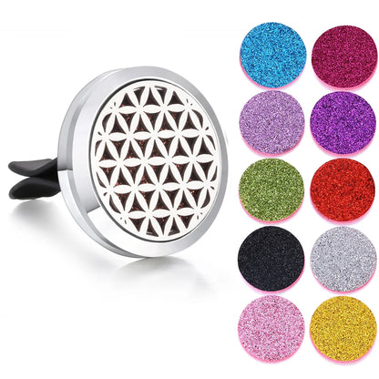 New Aromatherapy Jewelry Car Perfume Air Freshener Car Clip Tree of Life Aroma Essential Oil Diffuser Necklace Locket Pendants