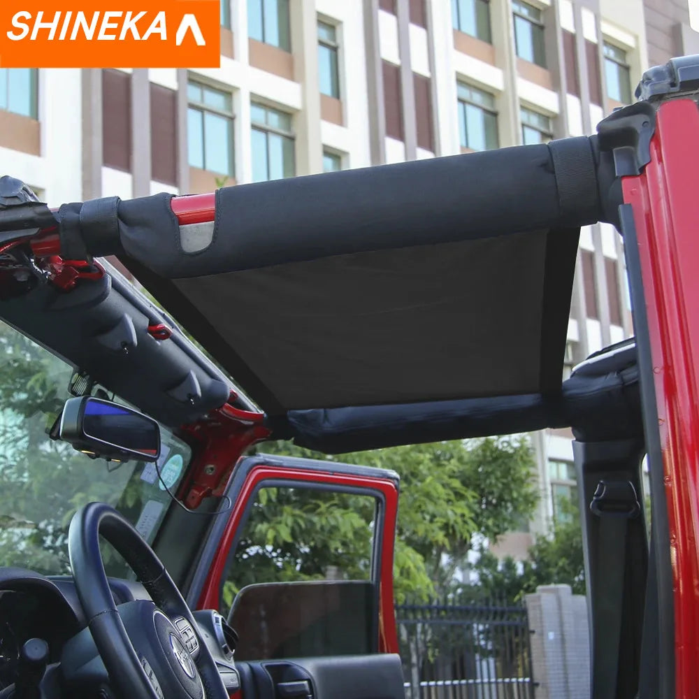 SHINEKA Top Roof Bed Waterproof Cover Rest Storage Network for Jeep Wrangler TJ JK JKU JL 1997-2019 Exterior Accessories