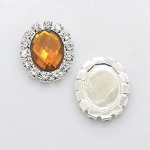 YWXINXI 10Pcs Hot Selling 16*20mm Oval Diy Jewelry Accessories Rhinestone Board Wedding Invitation Clothing Accessories