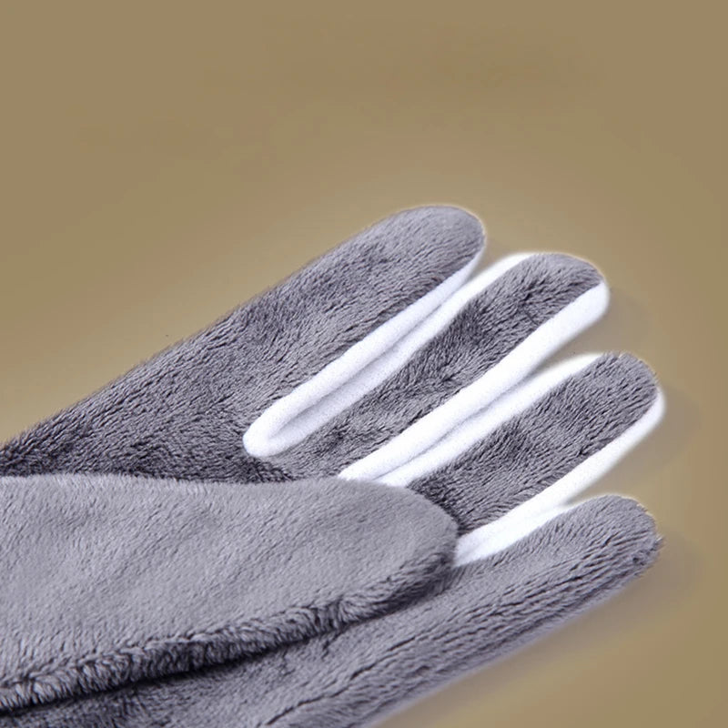 BOOUNI Leather Children Gloves Five Fingers Autumn Winter Warm Velvet Lined Kids Boys Sheepskin Gloves NM964