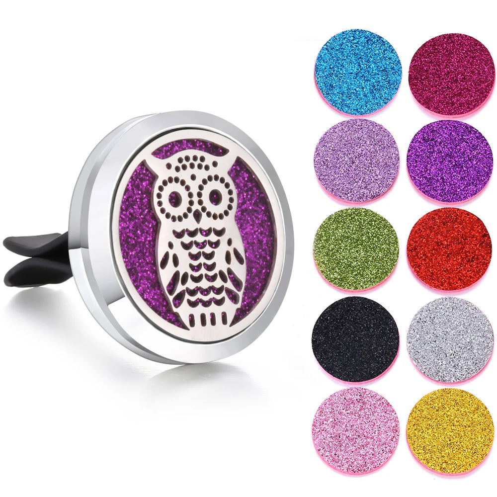 New Aromatherapy Jewelry Car Perfume Air Freshener Car Clip Tree of Life Aroma Essential Oil Diffuser Necklace Locket Pendants