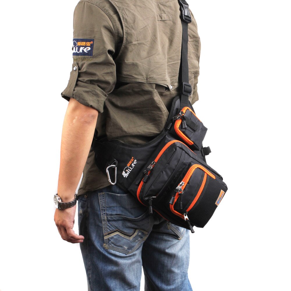 Ilure Waterproof Fishing Bag Multifunction Men Canvas Carp Fishing Reel Lure Bag 32*39*12CM Fishing Reel Lure Waist Tackle Bag