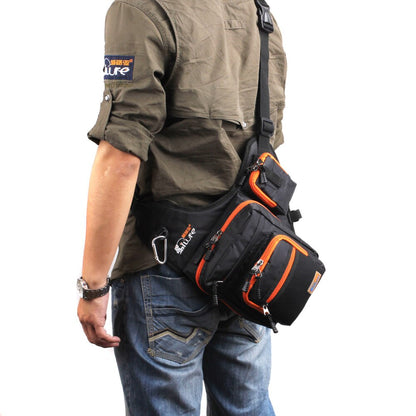 Ilure Waterproof Fishing Bag Multifunction Men Canvas Carp Fishing Reel Lure Bag 32*39*12CM Fishing Reel Lure Waist Tackle Bag