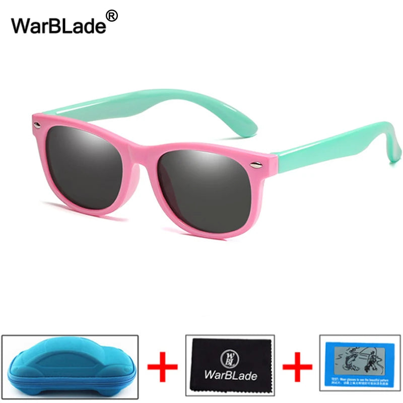 New Kids Polarized Sunglasses Children Boys Girl Sun Glasses Silicone Safety Glasses UV400 Eyewear Baby Shades Oculos With Boxes
