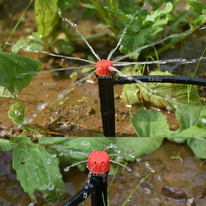 KESLA Garden Watering Drip Irrigation Adjustable Sprinkler 360 Degree Dripper Inserting Ground Fit 4/7mm Hose Greenhouses Yard