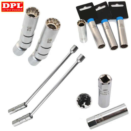 14 or 16mm Point Remover Wrench Spark Plug Socket Thin Wall 3/8" Drive for BMW for Mercedes for Nisan Benz