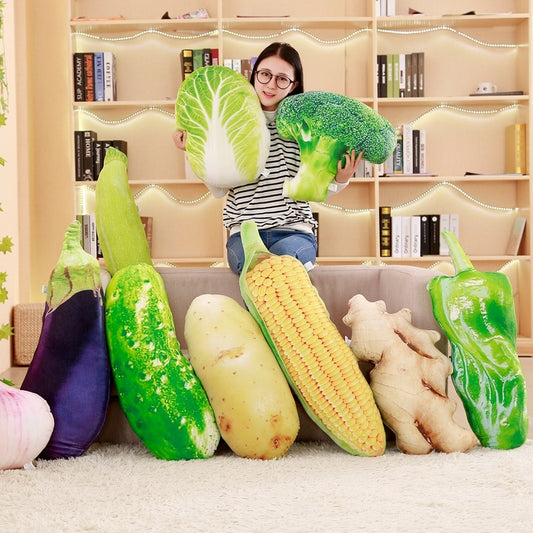 Babiqu Simulation Vegetables Shape Plush Toys Stuffed Pillow Cushion Plush Toys Nap Pillow Broccoli for Kid's Christmas