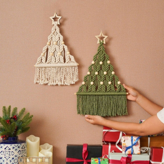 Boho Christmas Decor Christmas Wall Art Macrame Xmas Decor Holiday Wall Decor Wall Hanging Macrame Chrismas Tree FD39743624