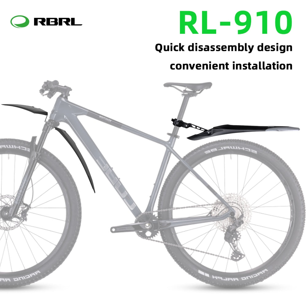 RBRL Bicycle Mudguard Set MTB Cycling Fender E-Bike Adjustable Mountain Bike TPE Widen Lengthen Patent Quick Release Protector