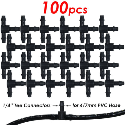 50-200pcs Durable 1/4'' C-Type Hook Fixed Stem Support Holder Stakes for 4/7mm Hose Flowerpot Drip Irrigation Fitting Greenhouse
