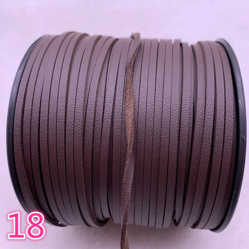 NEW 5yards/Lot 3mm Double Sided Suede Braided Cord Korean Velvet Leather Handmade Beading Bracelet Jewelry String