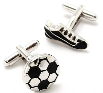Men's Cufflinks Sport Series Rugby Golf Football Tennis Design Cuff Links for Men Copper Quality