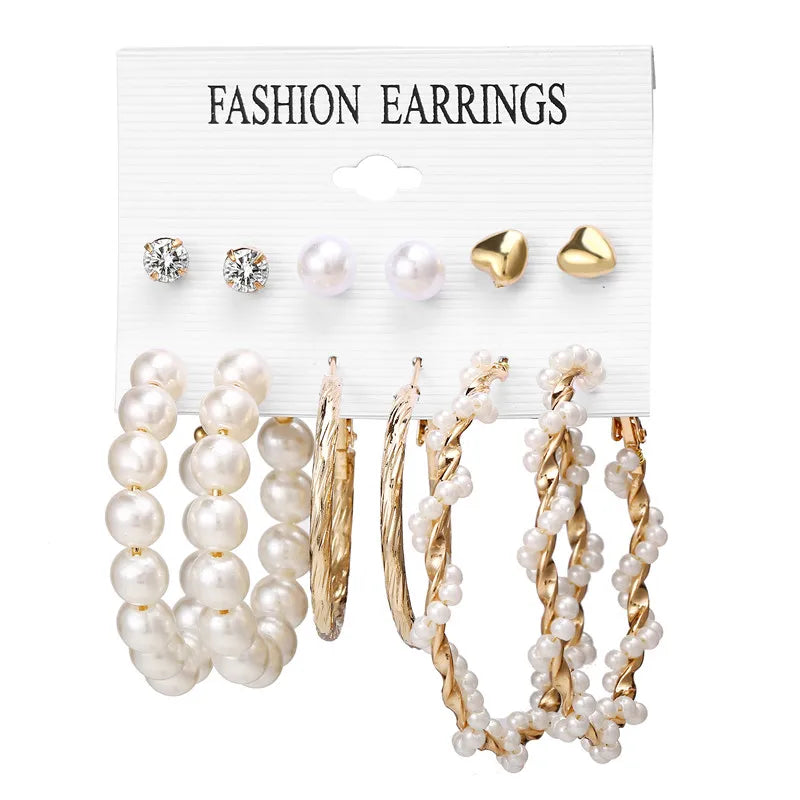 17KM Vintage Tassel Acrylic Earrings for Women Bohemian Earrings Set Big Dangle Drop Earring 2020 Brincos Female Jewelry