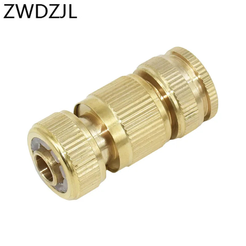 Garden Brass Hose Quick Connector 1/2 Copper Connector Garden Hose Female Thread 1/2 3/4 Water Gun Fitting 1set
