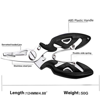 BODECIN Cutter Plier Scissor Fish Gripper Plier Set Nipper Pincer Snip Fishing Lure Lipgrip Accessory Tool Clip Grabber Trigger