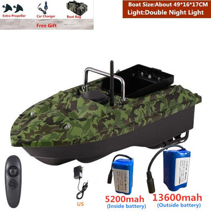 Smart Fixed Speed Cruise Radio Remote Control Fishing Bait Boat 1.5KG 500M Dual Night Light Lure Fishing RC Bait Boat Fishing